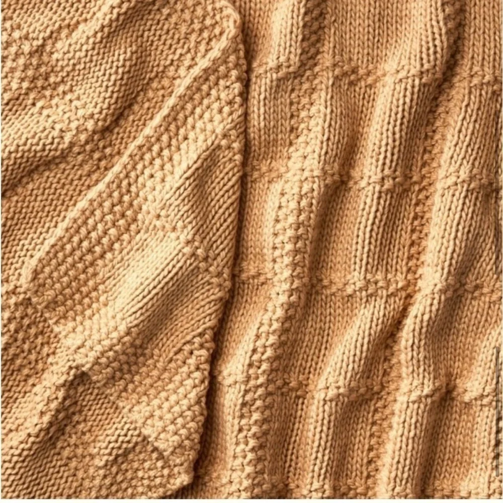 Studio McGee & Threshold Grid Knit Throw Blanket